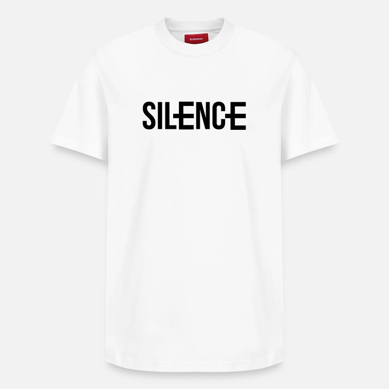 Le silence mais pas l’immobilité - T-shirt unisexe décontracté en coton Supima – de SPREAD - blanc