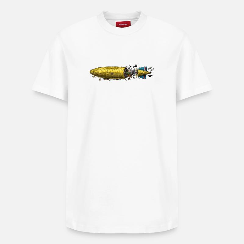 Vol jaune Aventure - T-shirt unisexe décontracté en coton Supima – de SPREAD - blanc