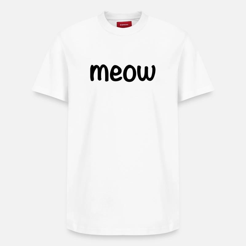 Meow - T-shirt unisexe décontracté en coton Supima – de SPREAD - blanc
