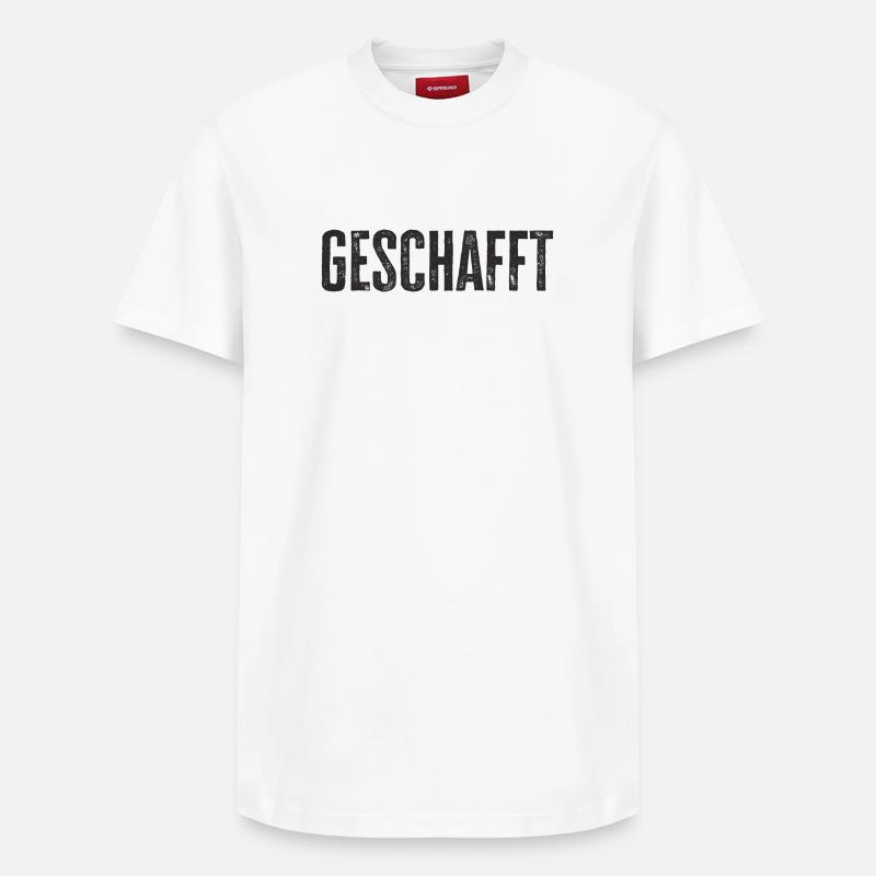 Geschafft Prüfung Klausur Abschluß Schule - Relaxed Unisex Supima Cotton T-Shirt – von SPREAD - Weiß
