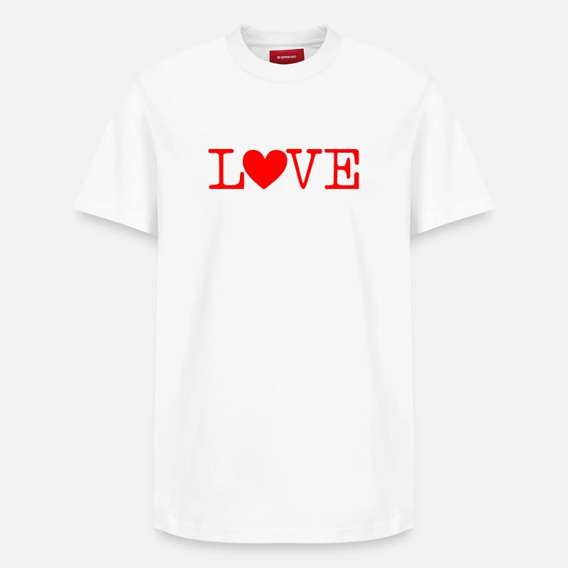 Amour - T-shirt unisexe décontracté en coton Supima – de SPREAD - blanc