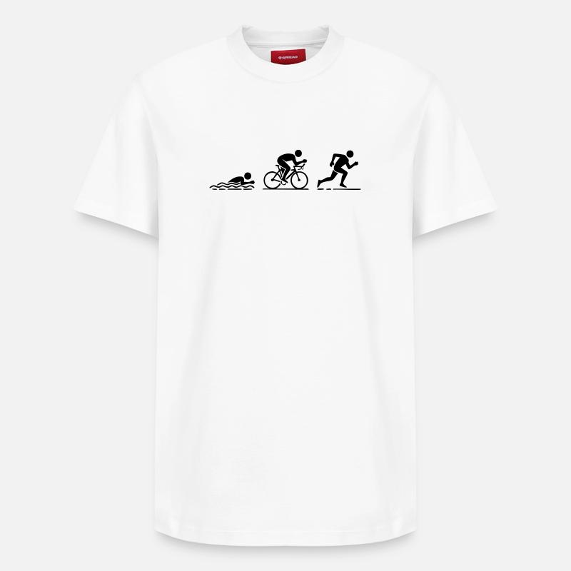 Triathlon - T-shirt unisexe décontracté en coton Supima – de SPREAD - blanc