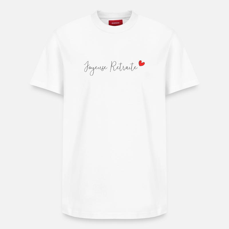 RETRAITE. RETRAITE. RETRAITEE. RETRAITE - T-shirt unisexe décontracté en coton Supima – de SPREAD - blanc
