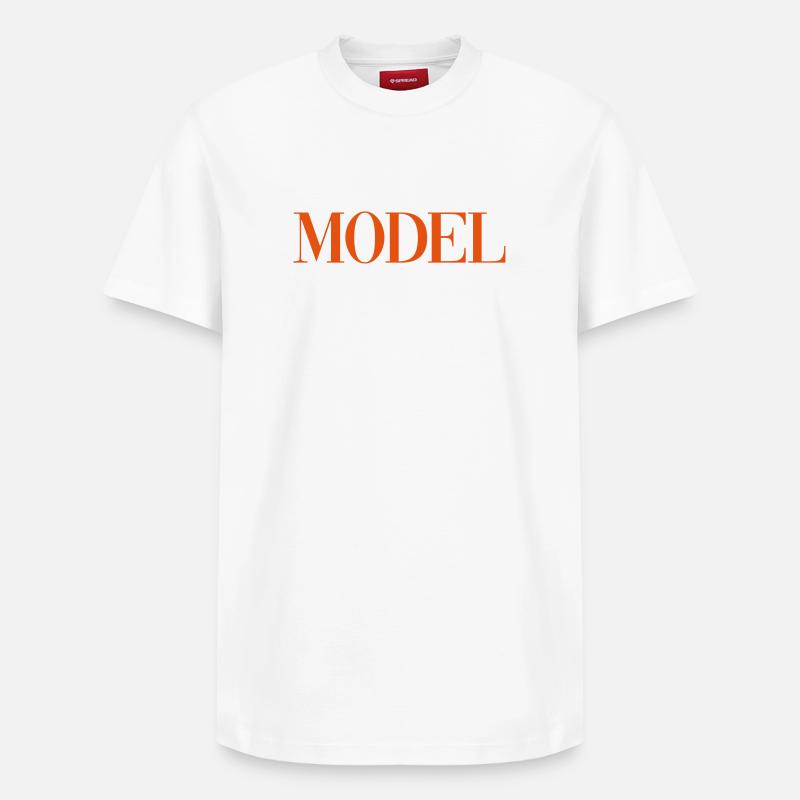 MODEL Mode - Relaxed Unisex Supima Cotton T-Shirt – von SPREAD - Weiß