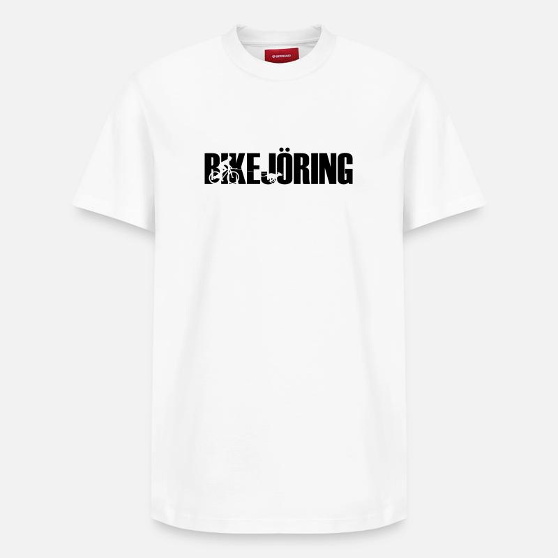 Bikejoring - T-shirt unisexe décontracté en coton Supima – de SPREAD - blanc