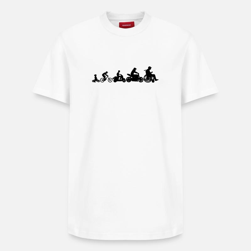 Evolution 2 Laufräder - Relaxed Unisex Supima Cotton T-Shirt – von SPREAD - Weiß