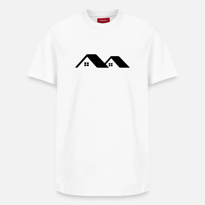 Ferienhäuser auf dem Dach - Relaxed Unisex Supima Cotton T-Shirt – von SPREAD - Weiß