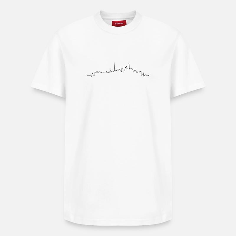 Battement de cœur Shanghai - T-shirt unisexe décontracté en coton Supima – de SPREAD - blanc