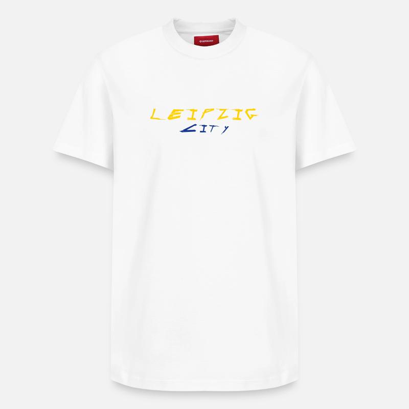 Leipzig - Relaxed Unisex Supima Cotton T-Shirt – von SPREAD - Weiß