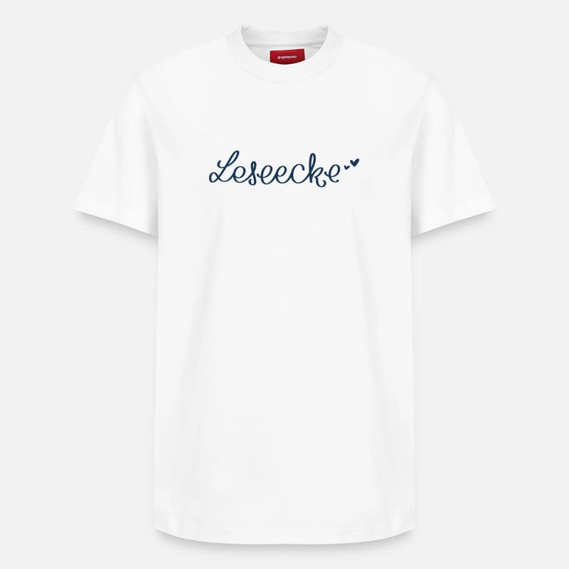 Leseecke mit Herz - Relaxed Unisex Supima Cotton T-Shirt – von SPREAD - Weiß