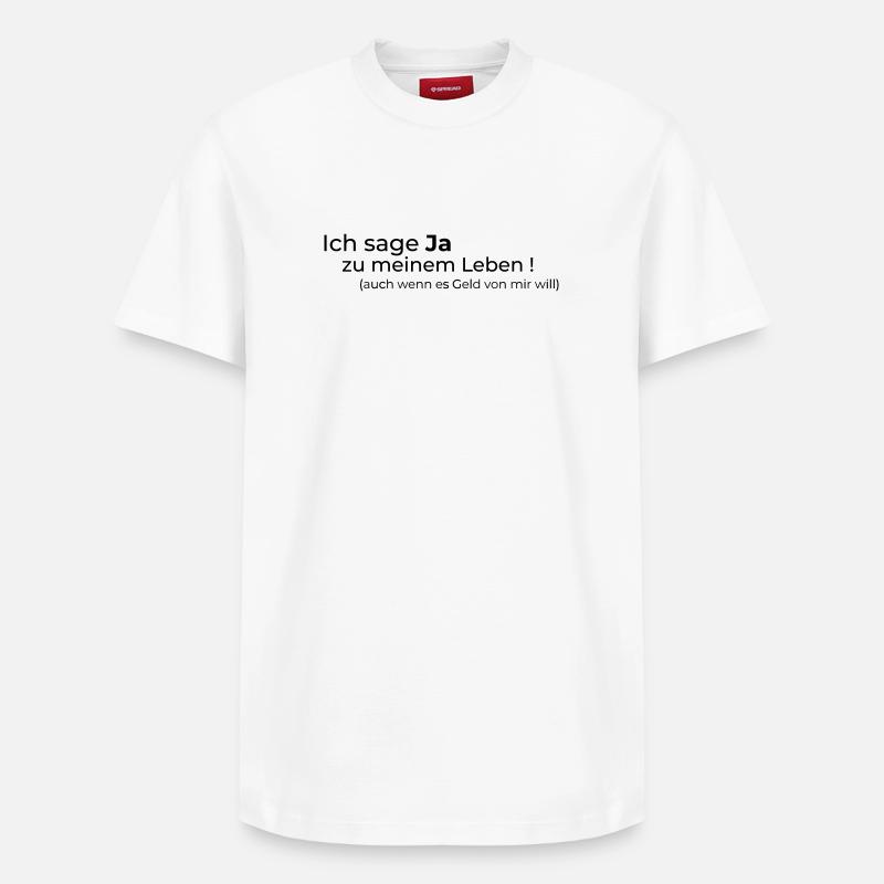 Ja zum Leben - T-shirt unisexe décontracté en coton Supima – de SPREAD - blanc