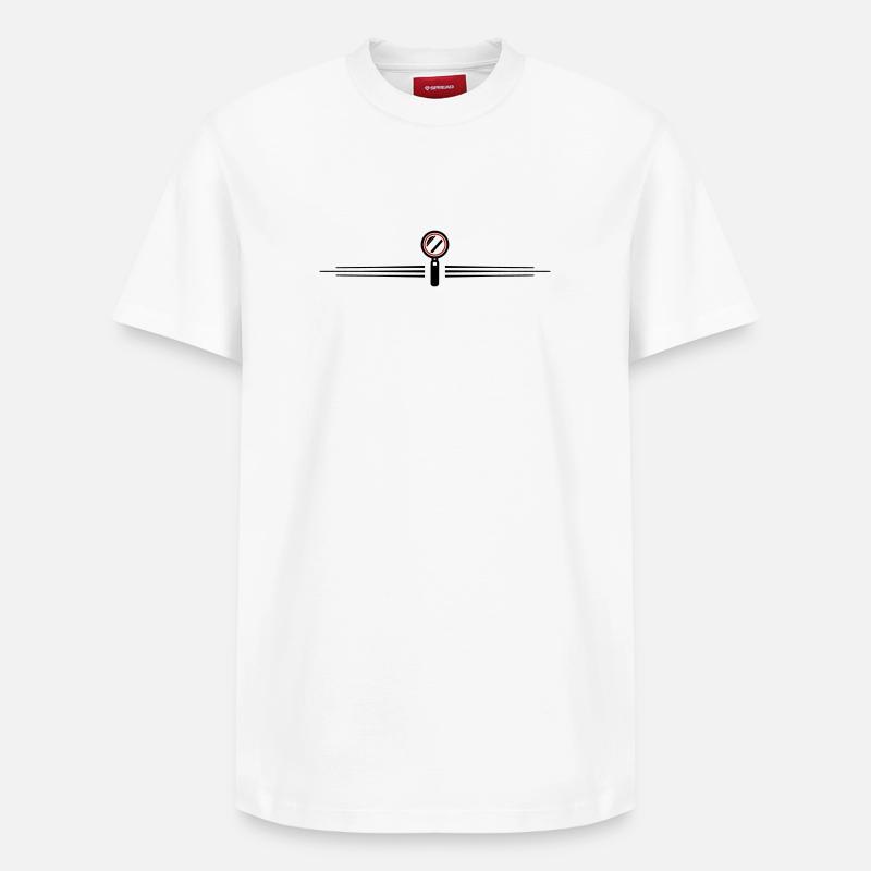 Ligne d’icônes de loupe - T-shirt unisexe décontracté en coton Supima – de SPREAD - blanc