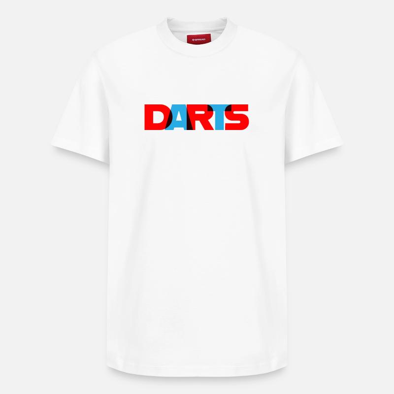 Dart,DARTS_3D_Farben - Relaxed Unisex Supima Cotton T-Shirt – von SPREAD - Weiß
