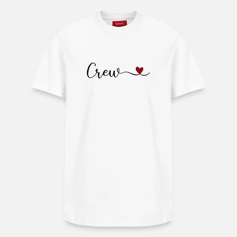 équipage - T-shirt unisexe décontracté en coton Supima – de SPREAD - blanc