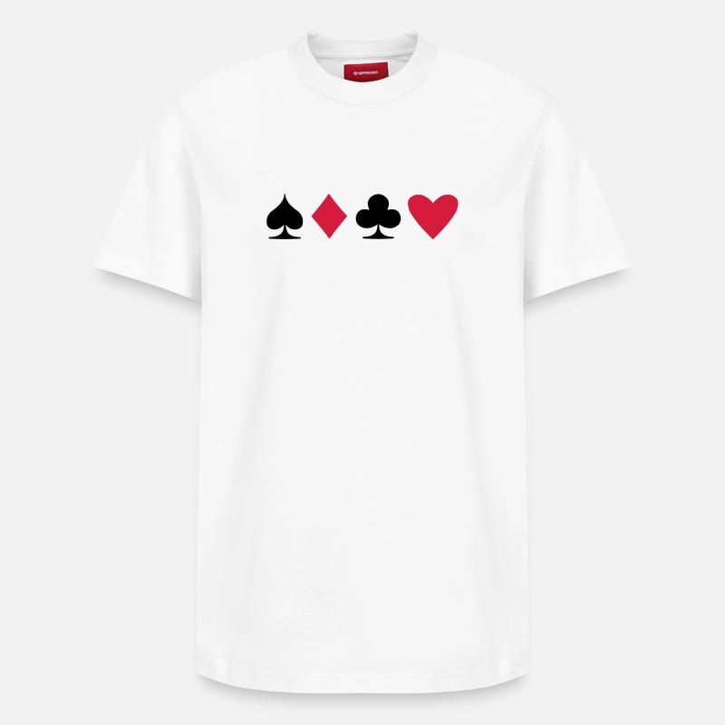 Poker Suit - T-shirt unisexe décontracté en coton Supima – de SPREAD - blanc