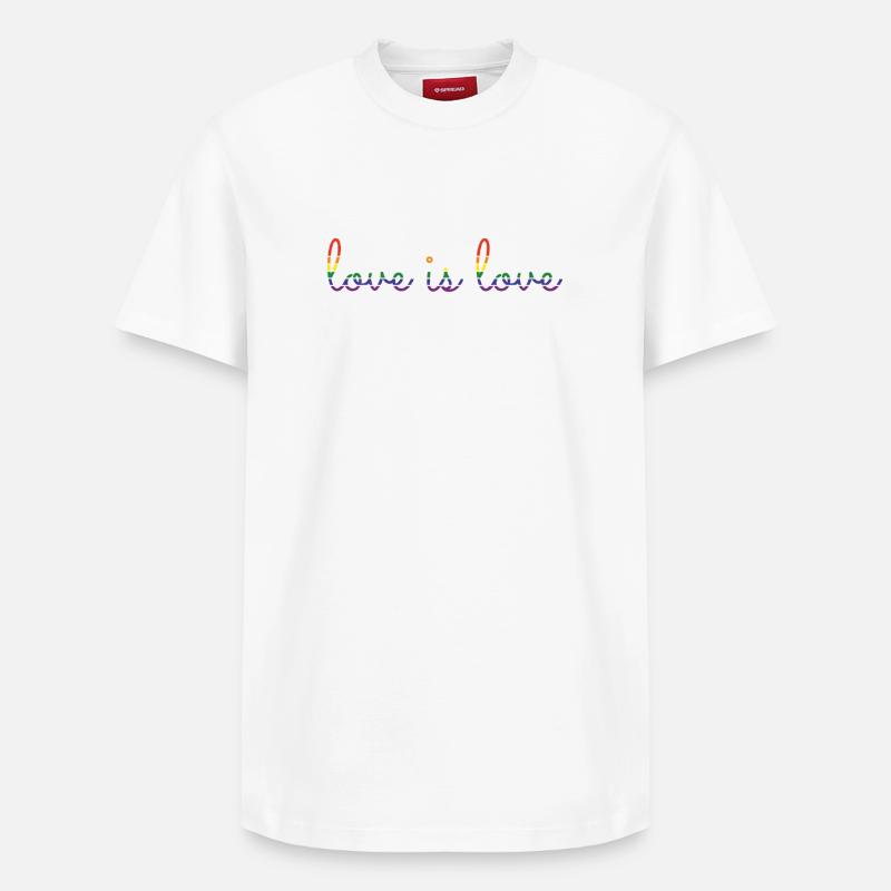 Love is love - T-shirt unisexe décontracté en coton Supima – de SPREAD - blanc