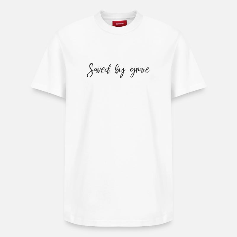 Sauvé par la grâce - T-shirt unisexe décontracté en coton Supima – de SPREAD - blanc
