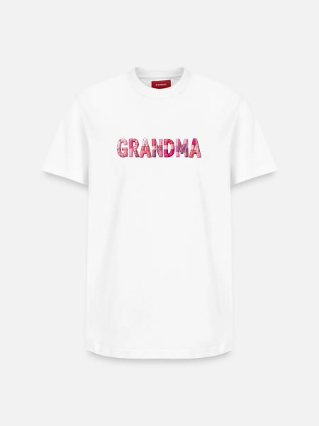 Großmutter Pink Plaid Buchstaben Patchwork - Relaxed Unisex Supima Cotton T-Shirt – von SPREAD - Weiß