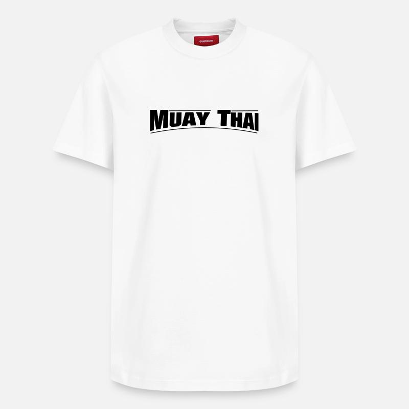 MUAY THAI - Relaxed Unisex Supima Cotton T-Shirt – von SPREAD - Weiß