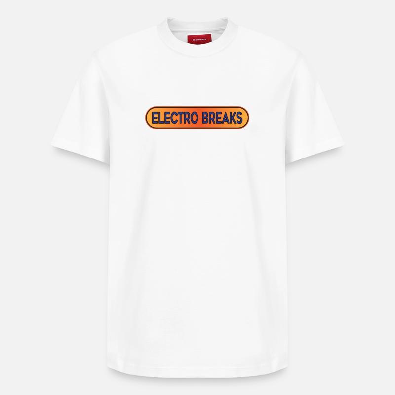 Breaks, Breakbeat, Électro - T-shirt unisexe décontracté en coton Supima – de SPREAD - blanc
