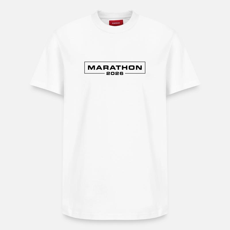 Marathon 2026 - Relaxed Unisex Supima Cotton T-Shirt – von SPREAD - Weiß