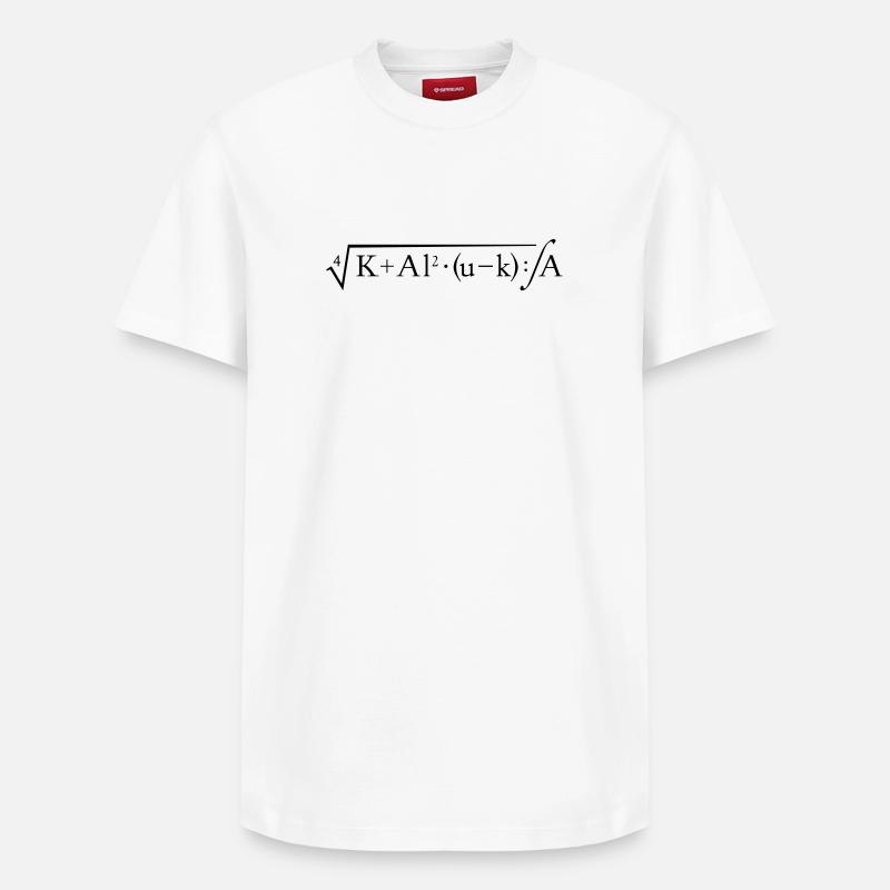 Formule KALUKA (diminutif de SuperKlug) - T-shirt unisexe décontracté en coton Supima – de SPREAD - blanc