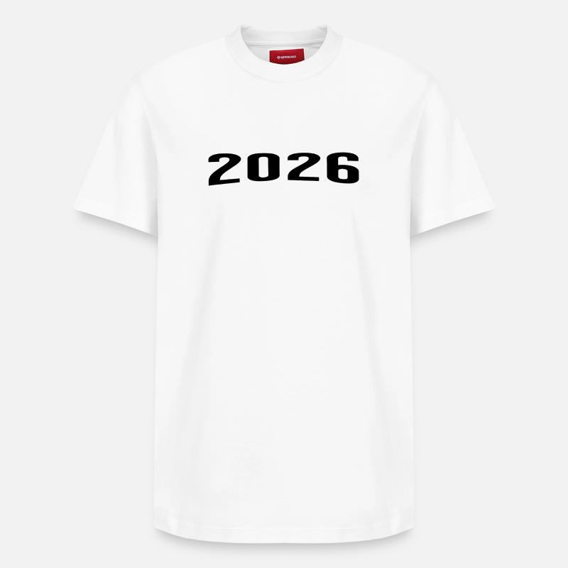 2026 - T-shirt unisexe décontracté en coton Supima – de SPREAD - blanc