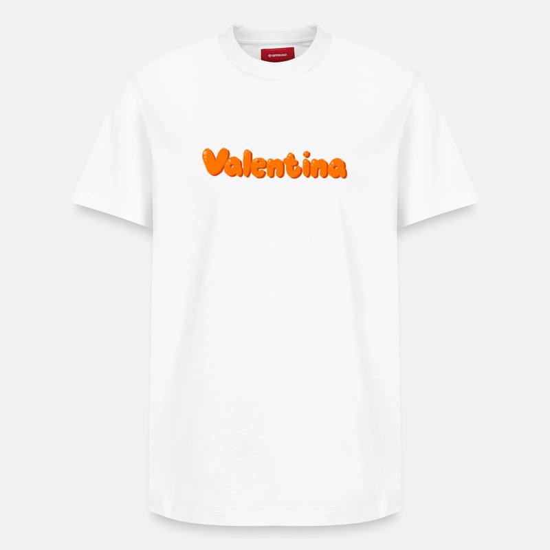 Valentina - T-shirt unisexe décontracté en coton Supima – de SPREAD - blanc