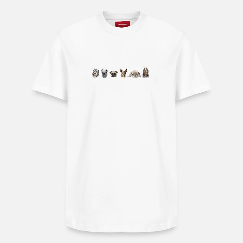 Canine - T-shirt unisexe décontracté en coton Supima – de SPREAD - blanc