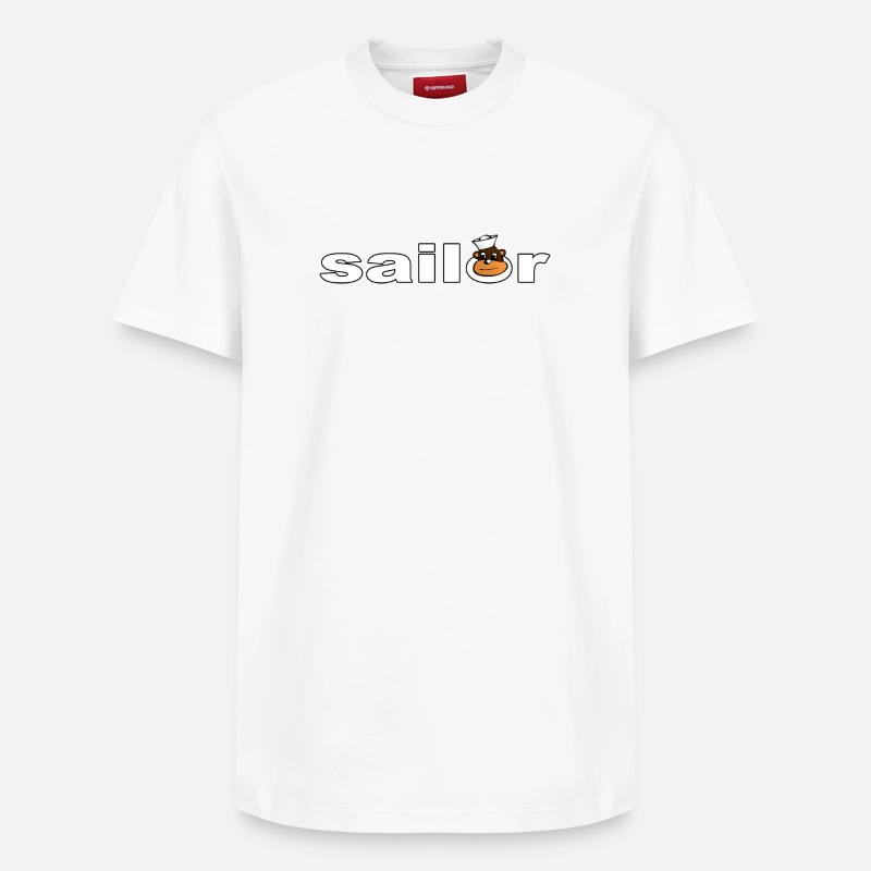 Marin - T-shirt unisexe décontracté en coton Supima – de SPREAD - blanc