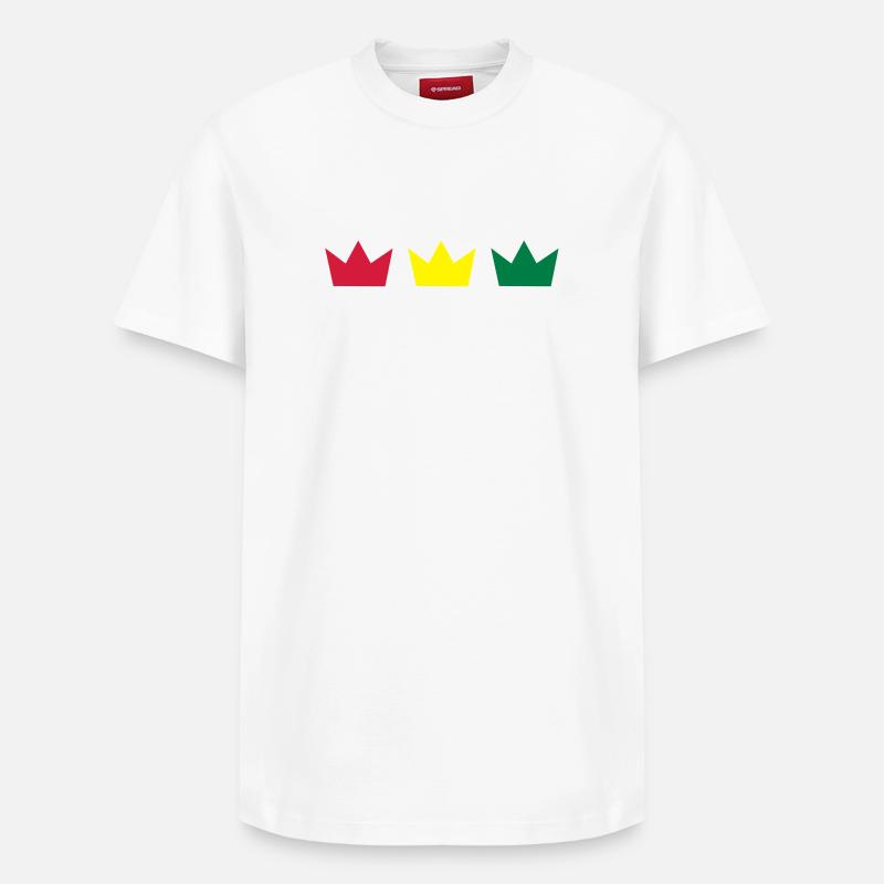 Couronnes rasta - T-shirt unisexe décontracté en coton Supima – de SPREAD - blanc