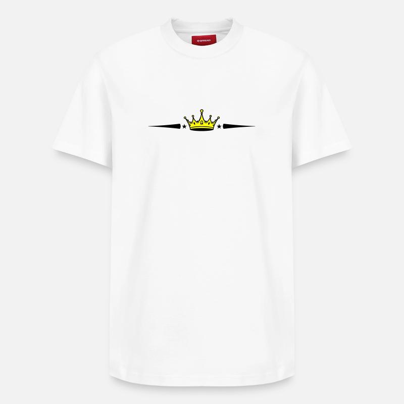 Krone Element - Relaxed Unisex Supima Cotton T-Shirt – von SPREAD - Weiß