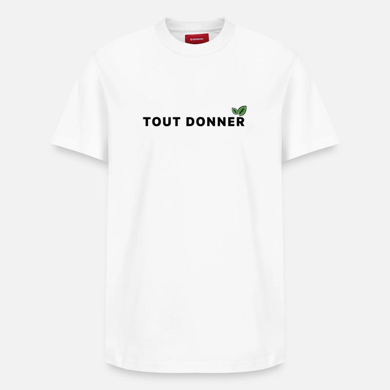 Tout_donner_ecologie - T-shirt unisexe décontracté en coton Supima – de SPREAD - blanc