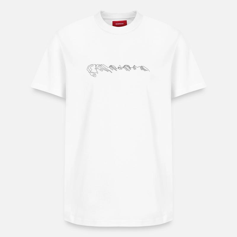 V75504-Churfirsten3D-Large - T-shirt unisexe décontracté en coton Supima – de SPREAD - blanc