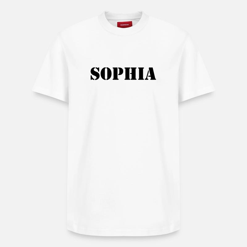 Nom : Sophia - T-shirt unisexe décontracté en coton Supima – de SPREAD - blanc