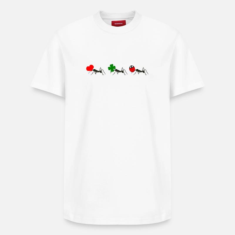 Ameisenglück - Relaxed Unisex Supima Cotton T-Shirt – von SPREAD - Weiß