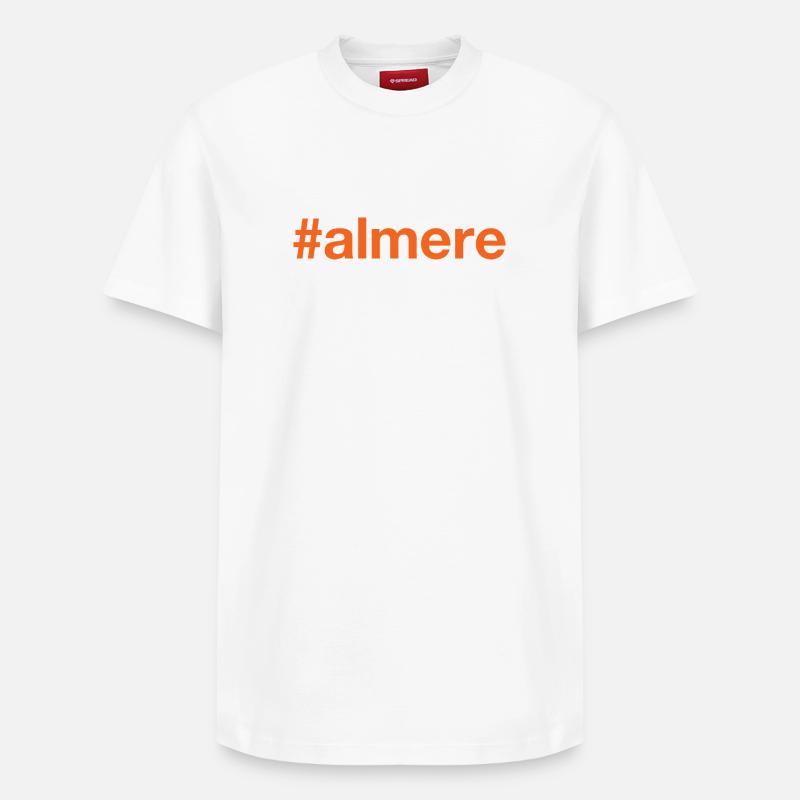 Almere Nederland, Pays-Bas - T-shirt unisexe décontracté en coton Supima – de SPREAD - blanc