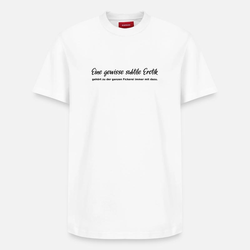 Un certain érotisme subtil - T-shirt unisexe décontracté en coton Supima – de SPREAD - blanc