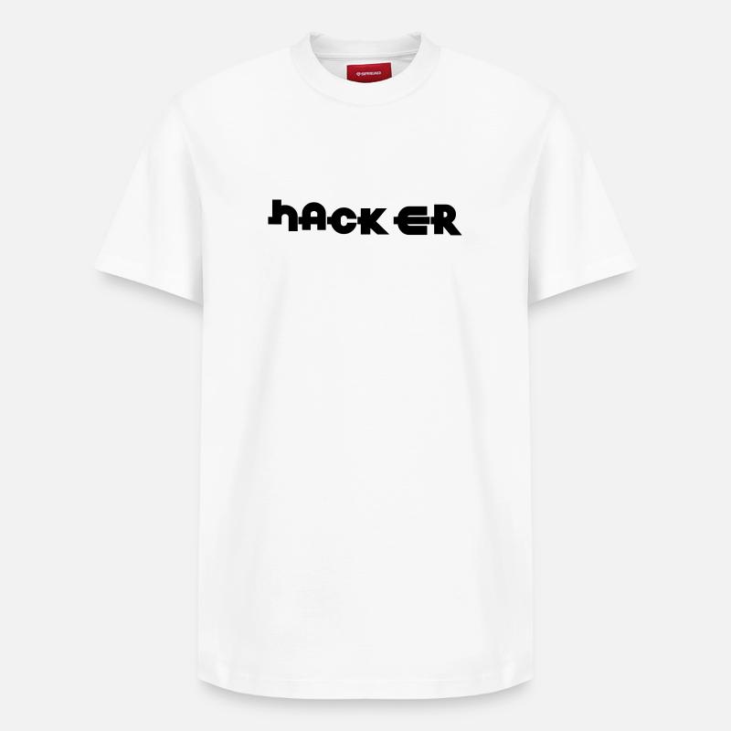 Hacker - Relaxed Unisex Supima Cotton T-Shirt – by SPREAD - white