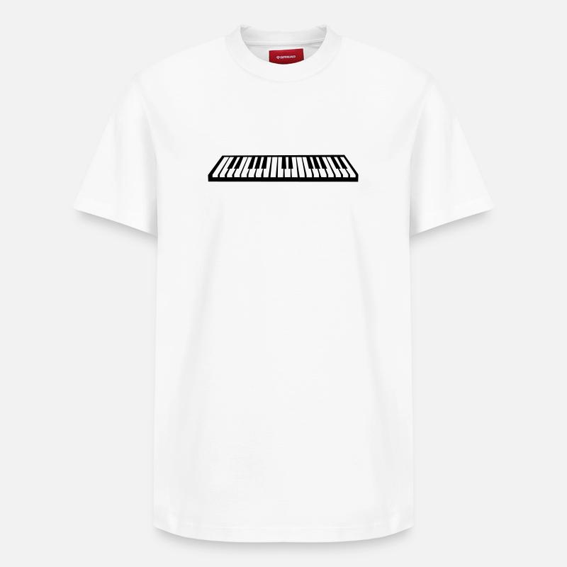 Piano ou clavier - T-shirt unisexe décontracté en coton Supima – de SPREAD - blanc