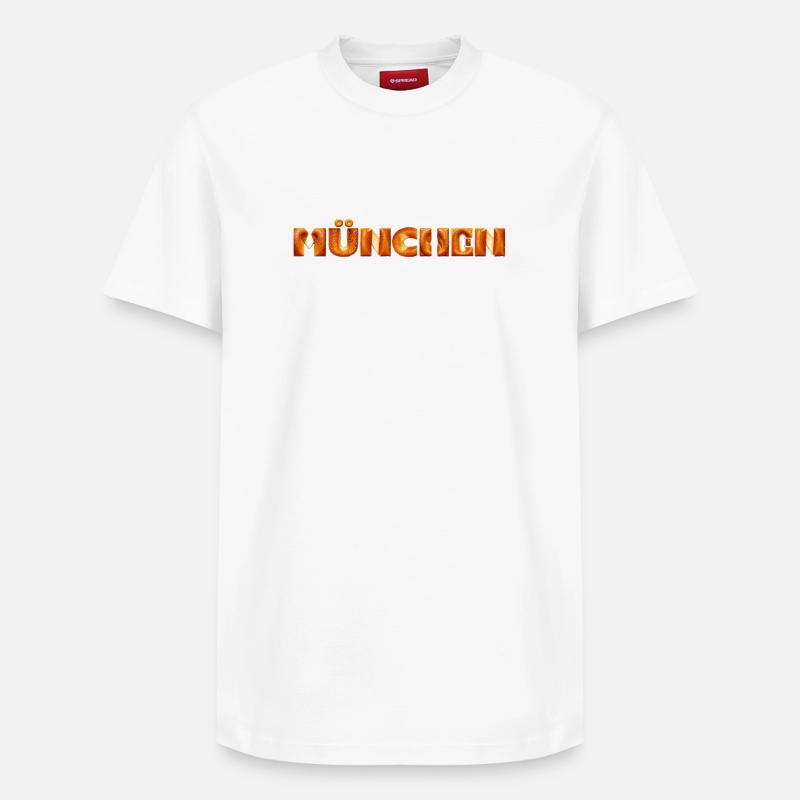 Munchen - Relaxed Unisex Supima Cotton T-Shirt – von SPREAD - Weiß