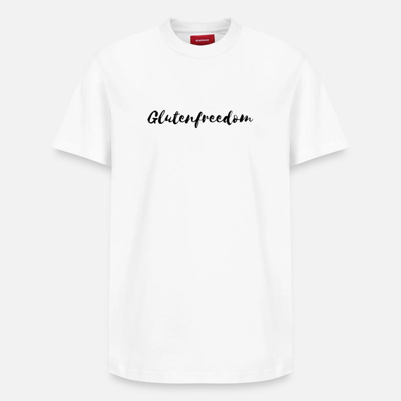 Sans gluten - T-shirt unisexe décontracté en coton Supima – de SPREAD - blanc