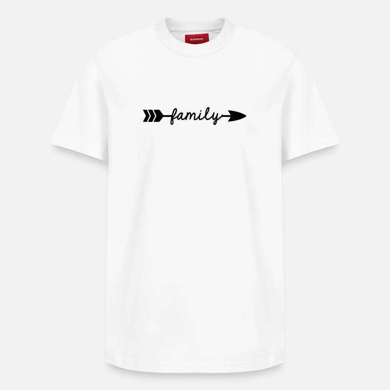 Famille - T-shirt unisexe décontracté en coton Supima – de SPREAD - blanc
