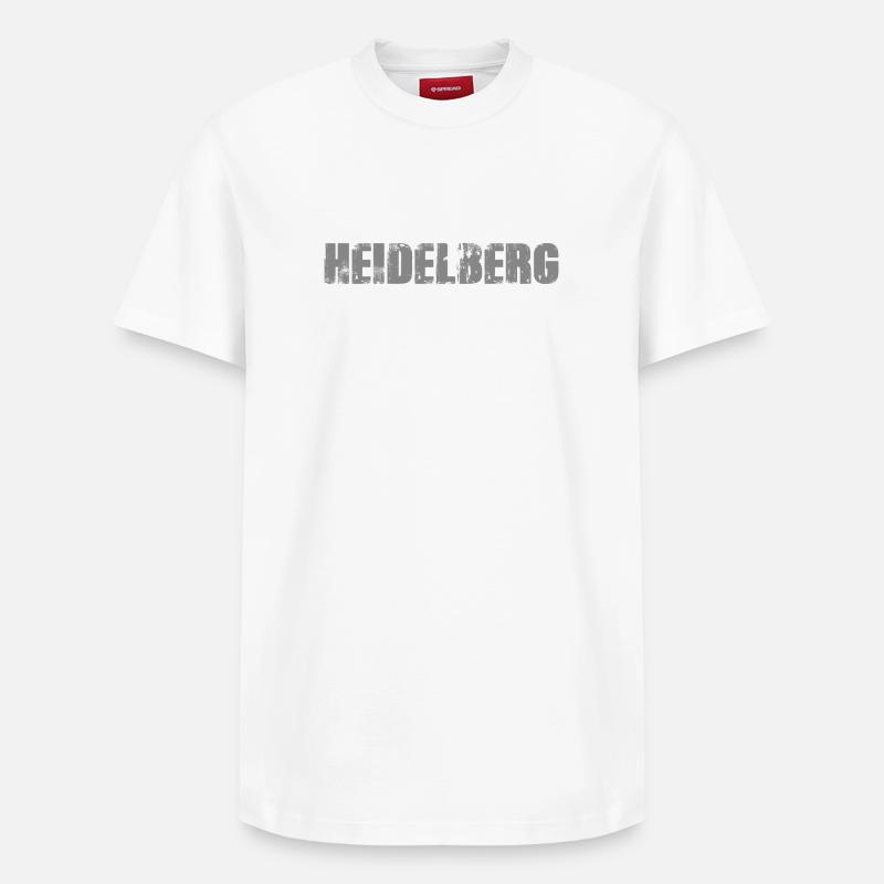 Cool Heidelberg Design - T-shirt unisexe décontracté en coton Supima – de SPREAD - blanc