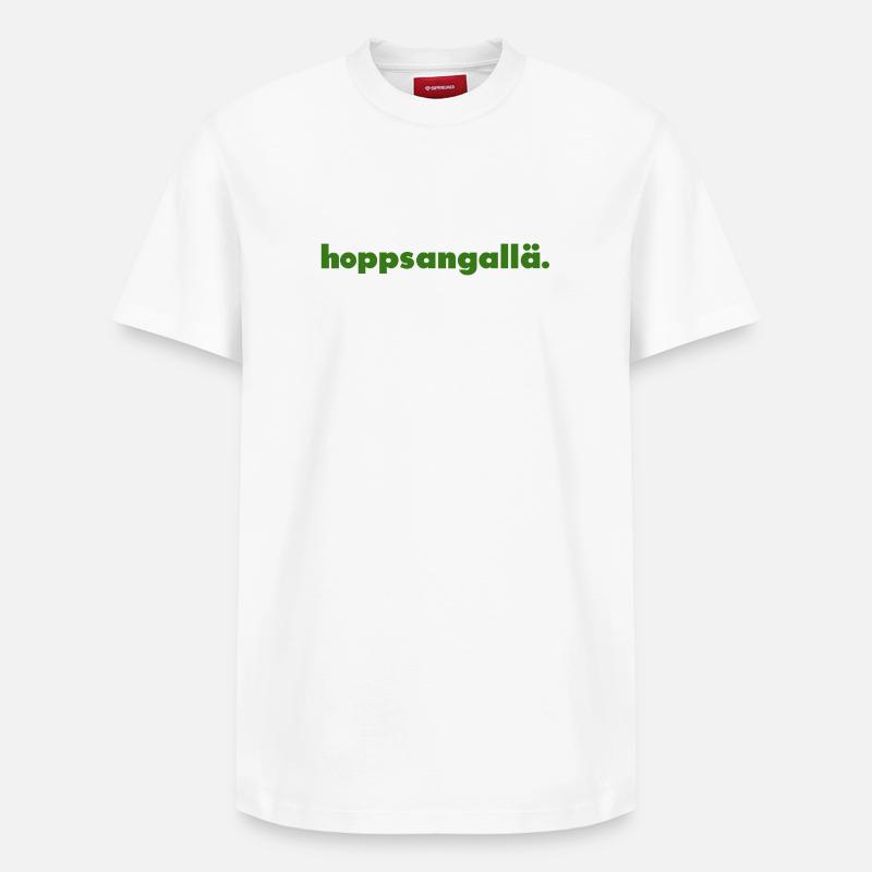 hoppsangallä. - Relaxed Unisex Supima Cotton T-Shirt – von SPREAD - Weiß