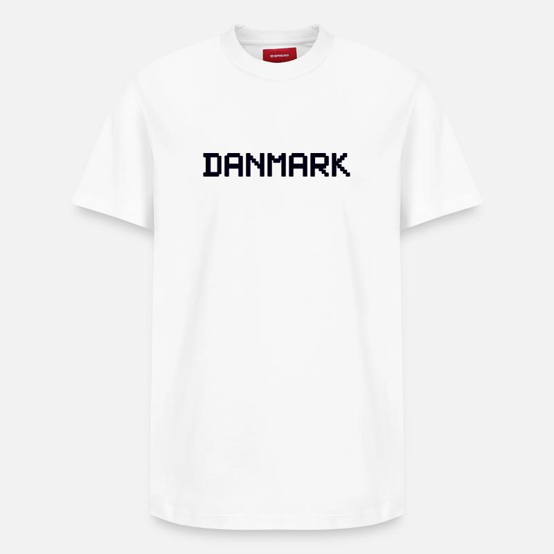 DANMARK Danemark - T-shirt unisexe décontracté en coton Supima – de SPREAD - blanc