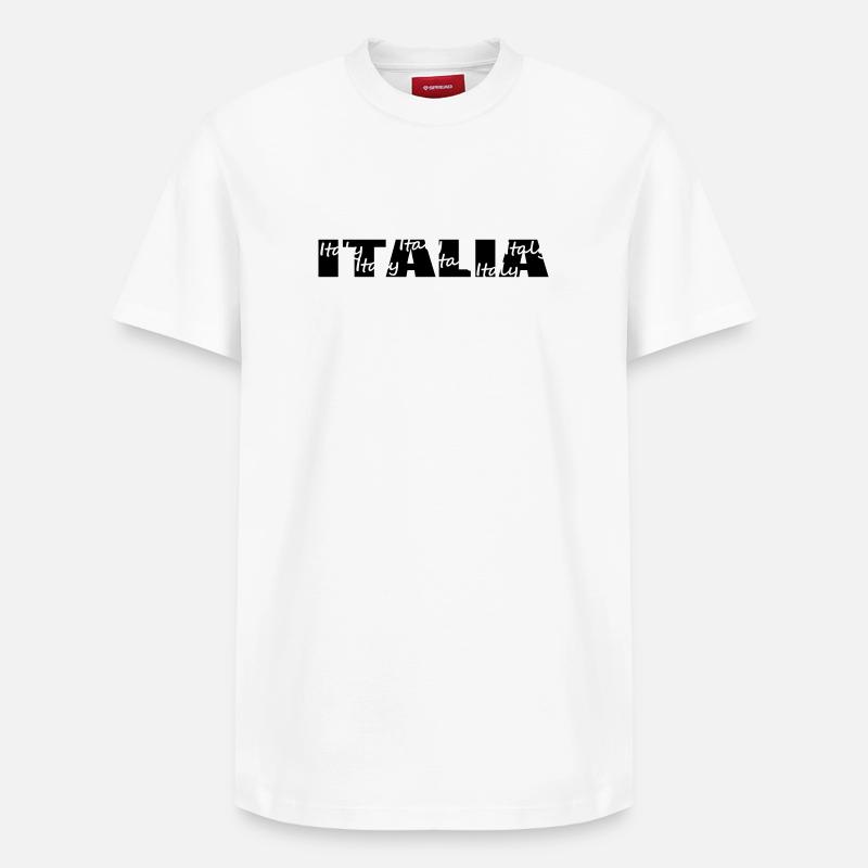 Italia - T-shirt unisexe décontracté en coton Supima – de SPREAD - blanc