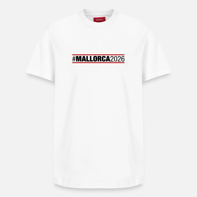 Mallorca 2026 - Relaxed Unisex Supima Cotton T-Shirt – von SPREAD - Weiß