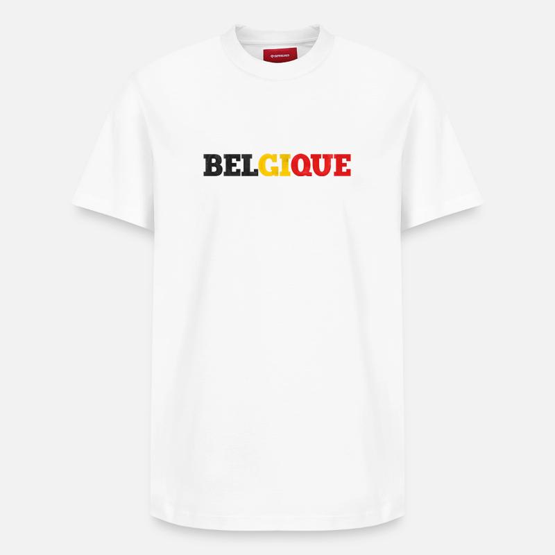 Belgique - T-shirt unisexe décontracté en coton Supima – de SPREAD - blanc