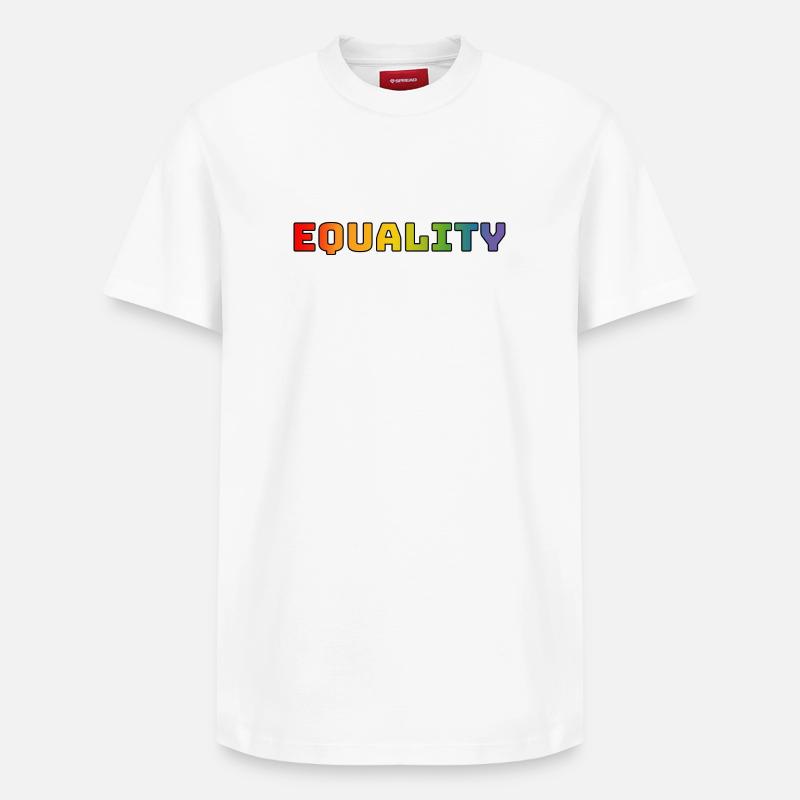 Égalité arc-en-ciel 1 - T-shirt unisexe décontracté en coton Supima – de SPREAD - blanc